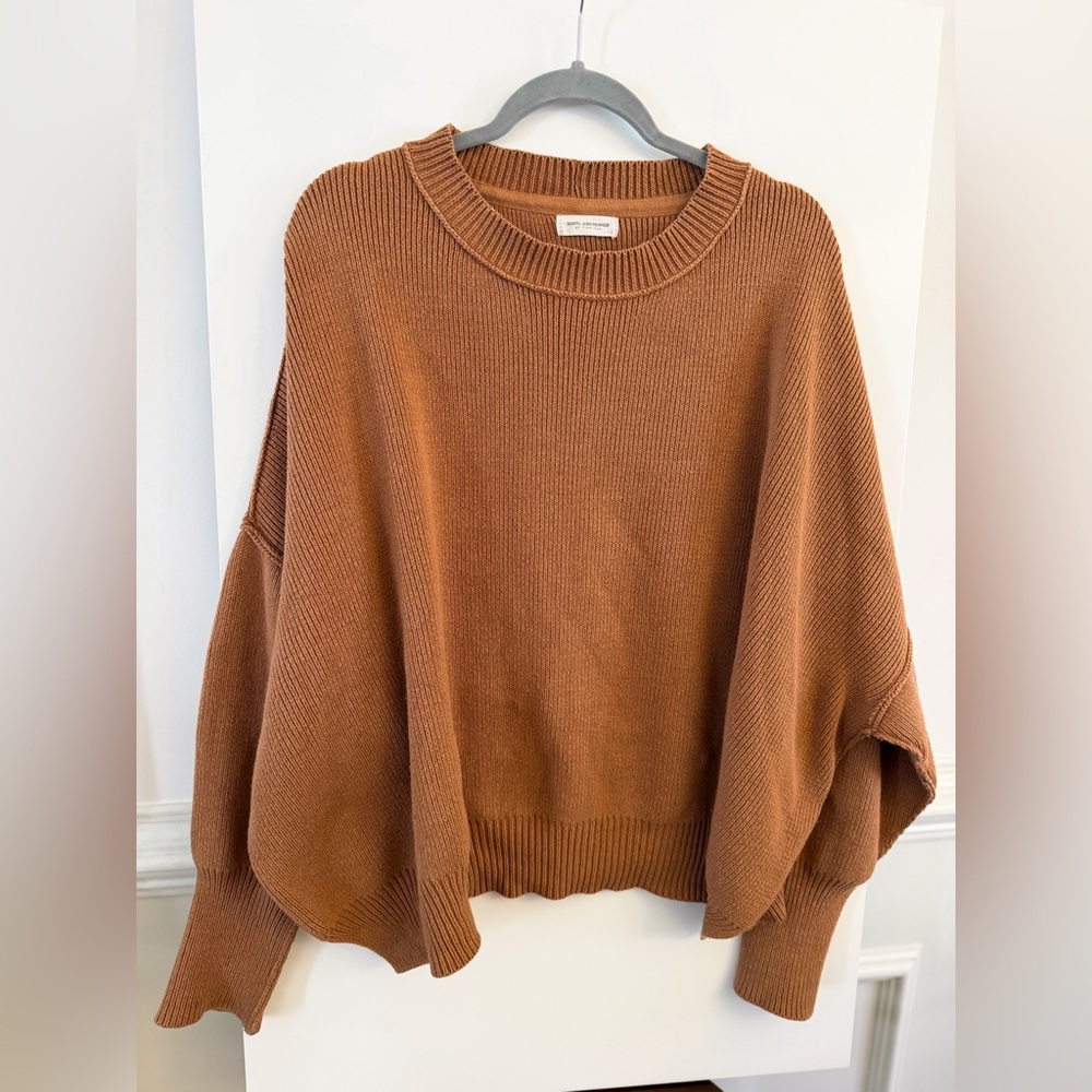 Daryl-Ann Denner x Pink Lily Oversized Knit Sweater | Camel | Size Large